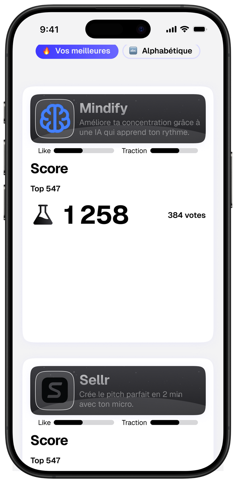 Wiblo app on iPhone